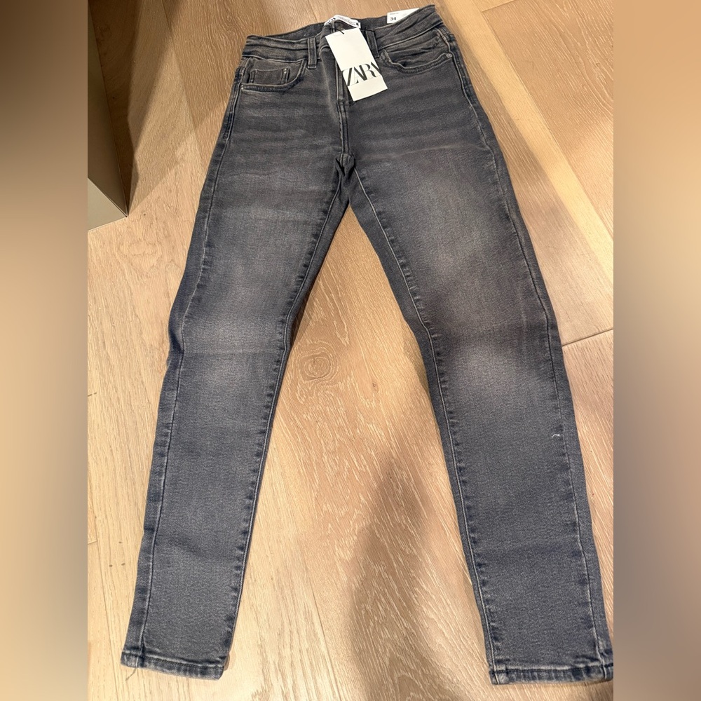 Zara Jeans | NWT Charcoal Jeans Sz 34